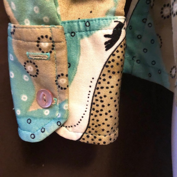 Vintage Carry Back LTD Pop Art Button Down Shirt, Size 12 - Picture 8 of 11